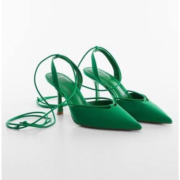 MANGO Lace Up Heels NWT - Picture 5 of 11